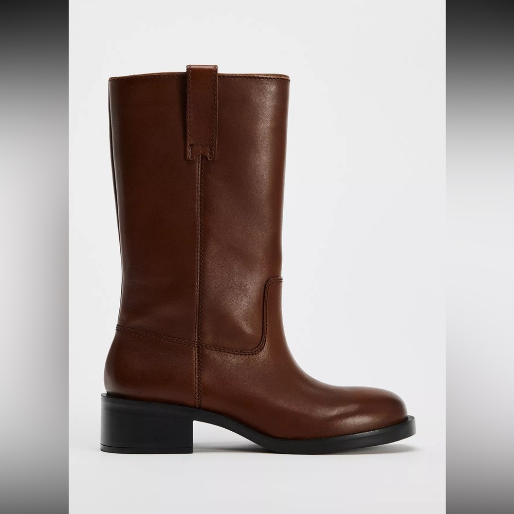 Zara Dark Brown Heeled Boots